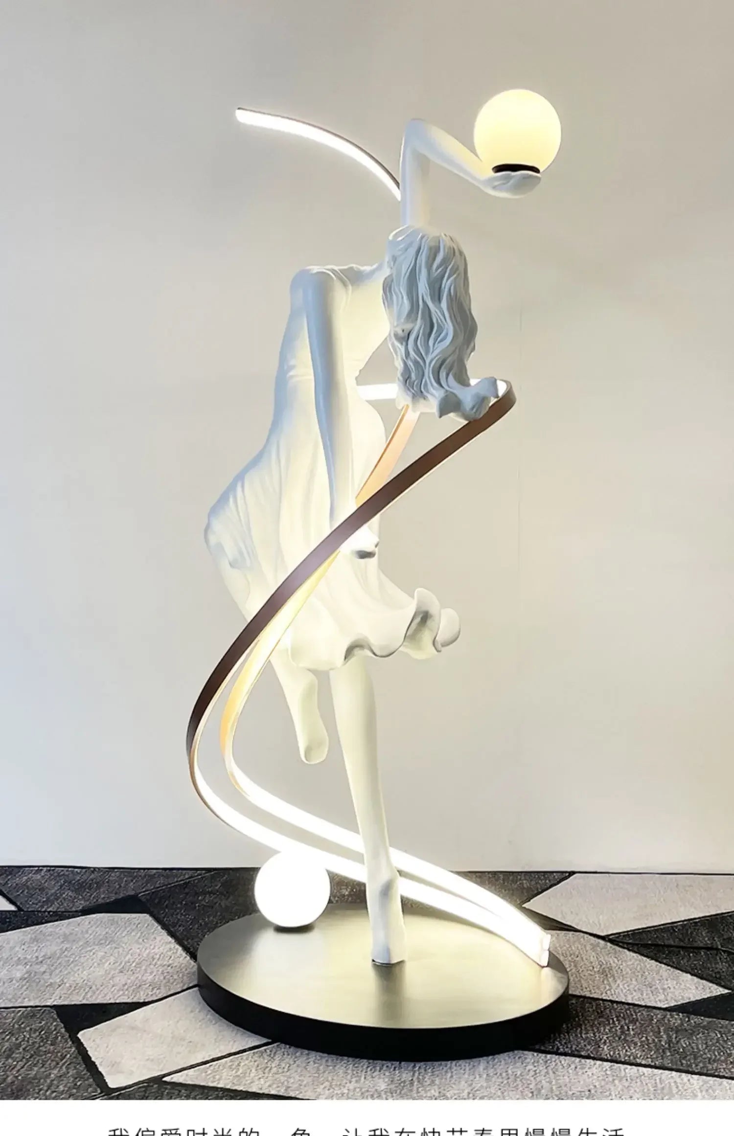 New Abstract Sculpture Floor-to-Floor Sales Office Lobby Decoration Dance Muse Art Personality Ornament