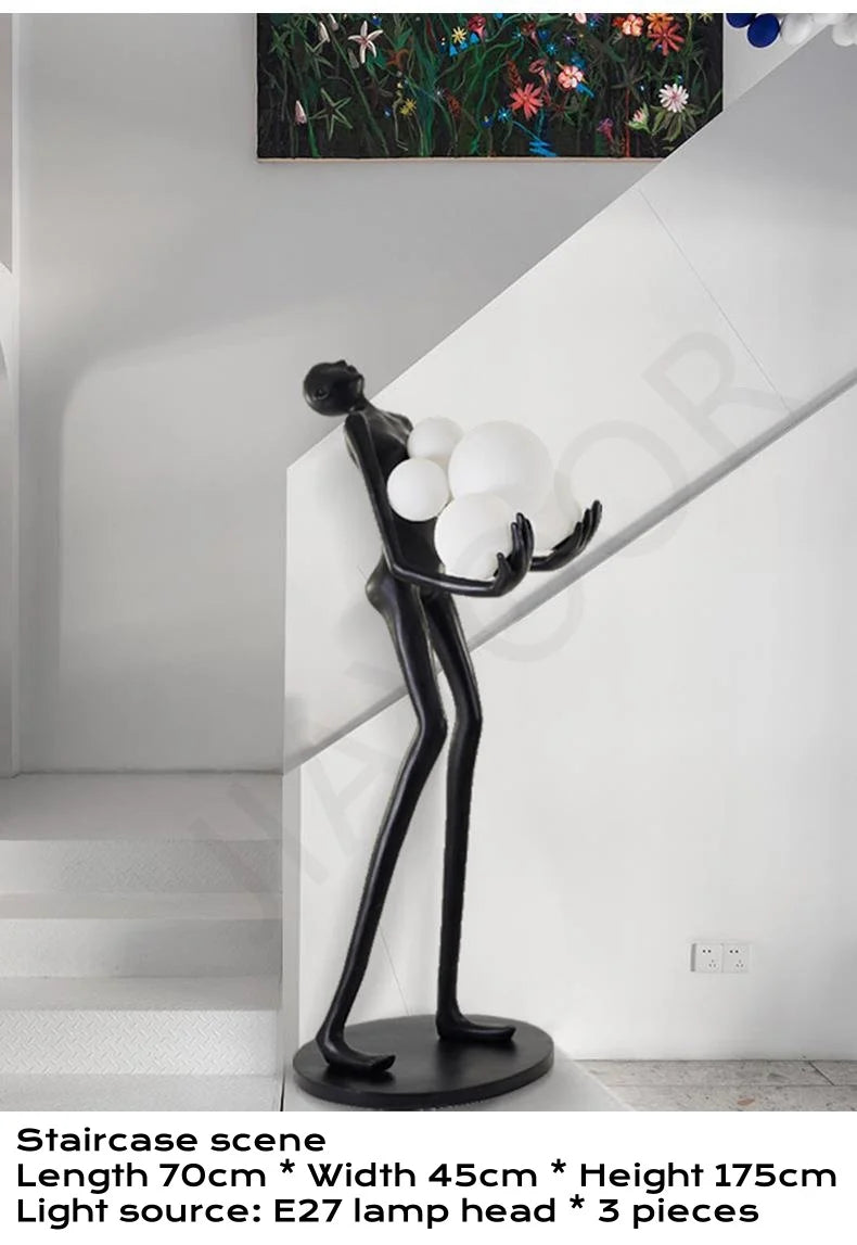 Mandy Nordic Humanoid Floor Lamp Sculpture