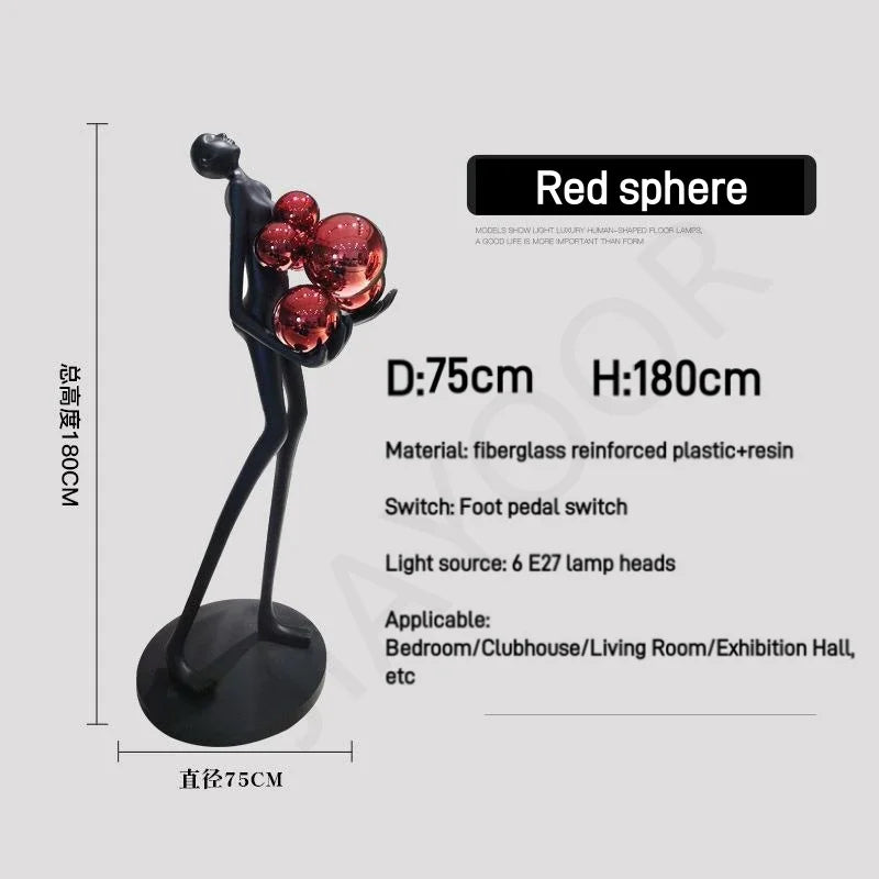 Mandy Nordic Humanoid Floor Lamp Sculpture