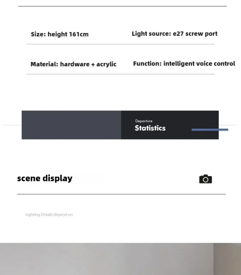 Cream floor lamp for the living room side table for the tea table and pleated bedside standing lamp for the bedroom