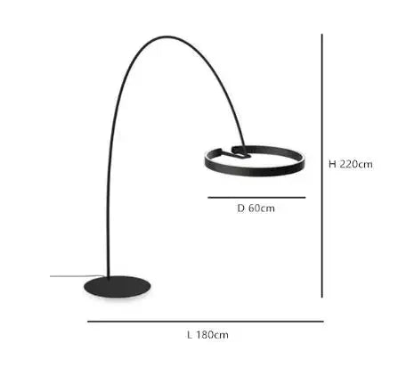 Ring Fishing Floor Lamp Room Decor Golden Long Pole Modern Simple LED Minimalist Light Luxury Designer Vertical Table Lamps