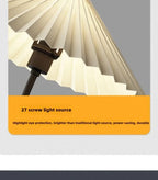 Cream floor lamp for the living room side table for the tea table and pleated bedside standing lamp for the bedroom