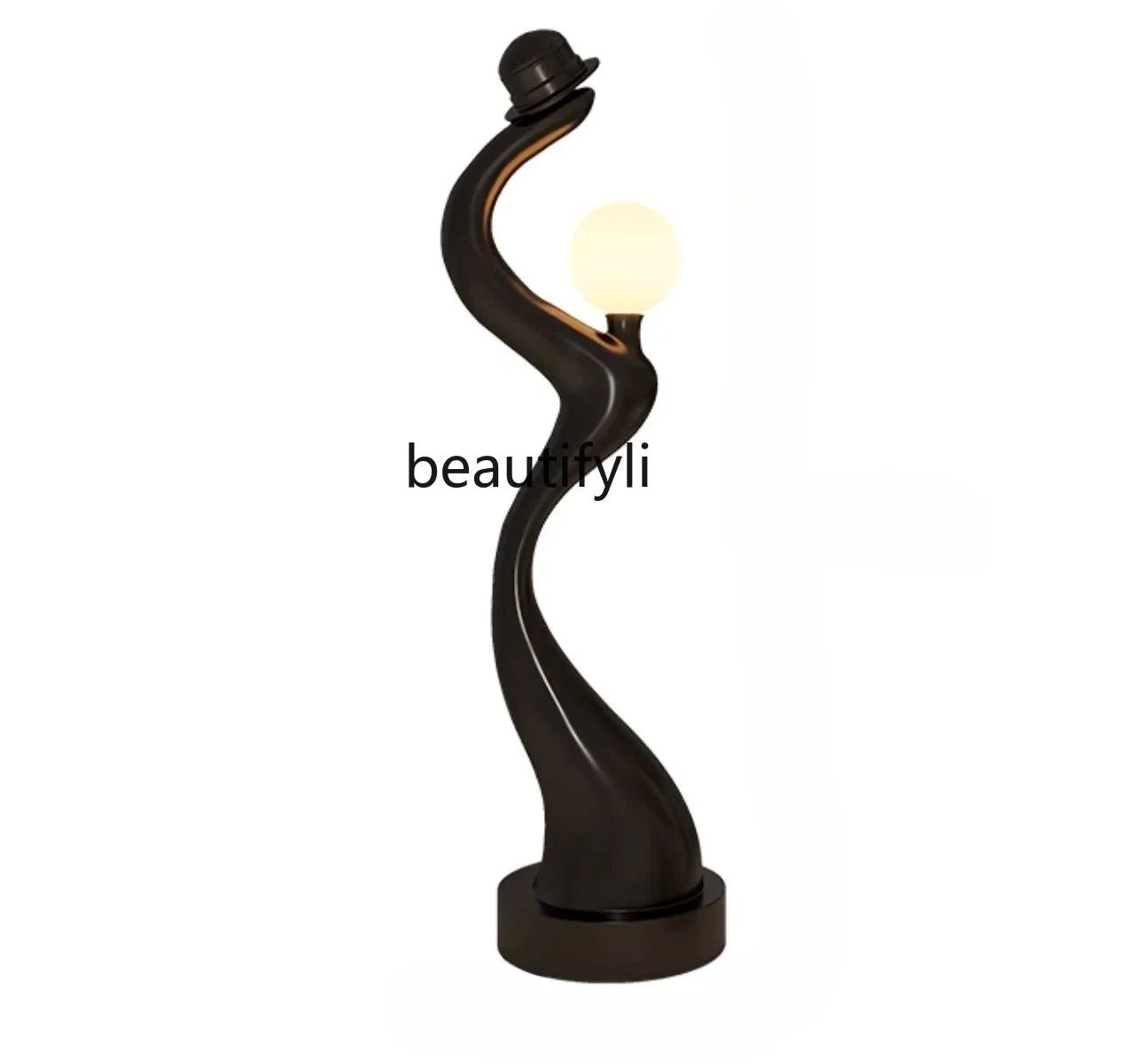 Creative art floor-to-ceiling ornaments, antique light luxury, living room, large TV cabinet, home decoration next to the sofa