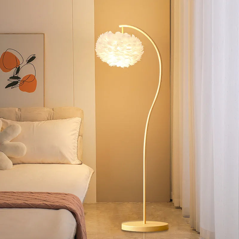 Ins cream wind floor lamp vintage French retro living room bedroom bedside table lamp Internet celebrity ambient lamp