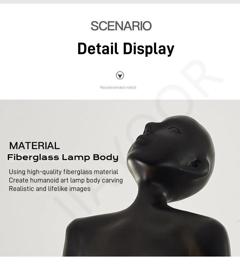 Mandy Nordic Humanoid Floor Lamp Sculpture