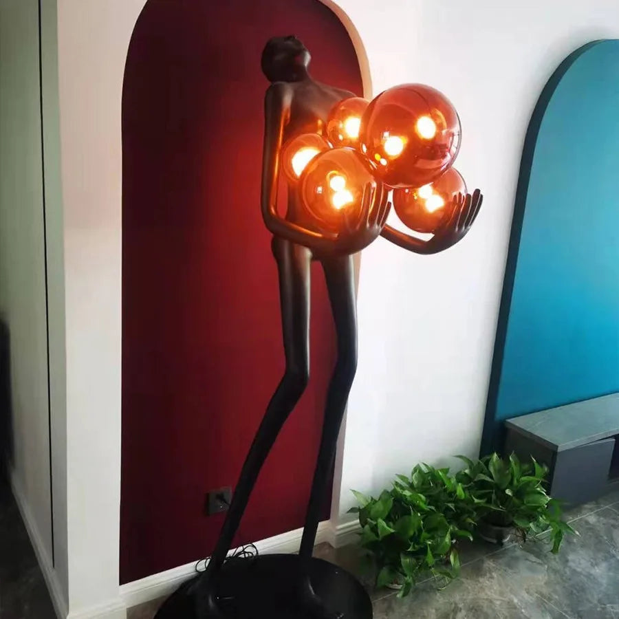 Mandy Nordic Humanoid Floor Lamp Sculpture