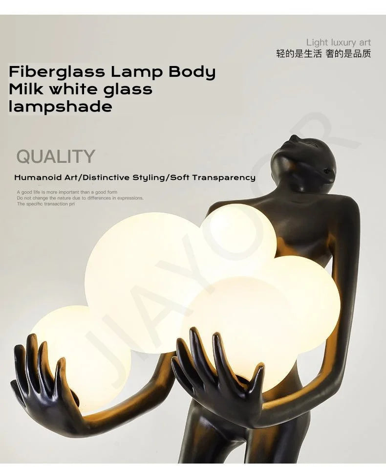 Mandy Nordic Humanoid Floor Lamp Sculpture