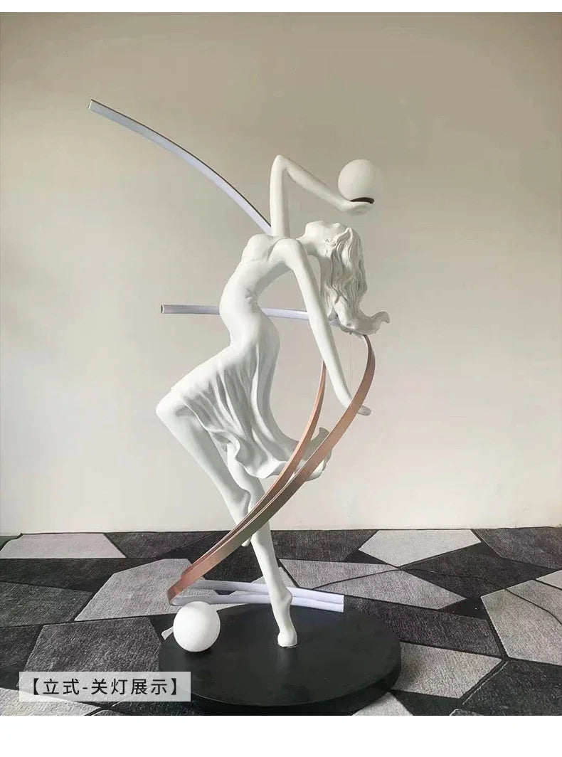 New Abstract Sculpture Floor-to-Floor Sales Office Lobby Decoration Dance Muse Art Personality Ornament