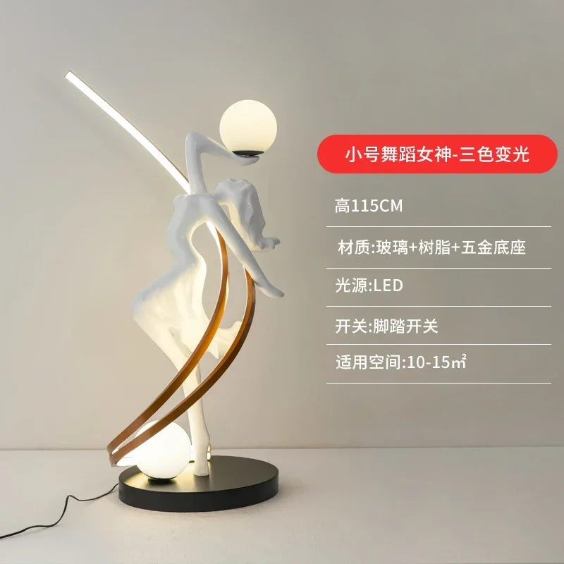 New Abstract Sculpture Floor-to-Floor Sales Office Lobby Decoration Dance Muse Art Personality Ornament