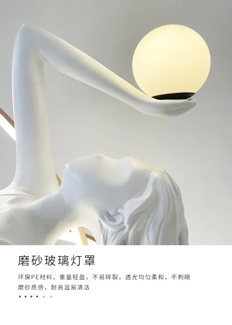 New Abstract Sculpture Floor-to-Floor Sales Office Lobby Decoration Dance Muse Art Personality Ornament