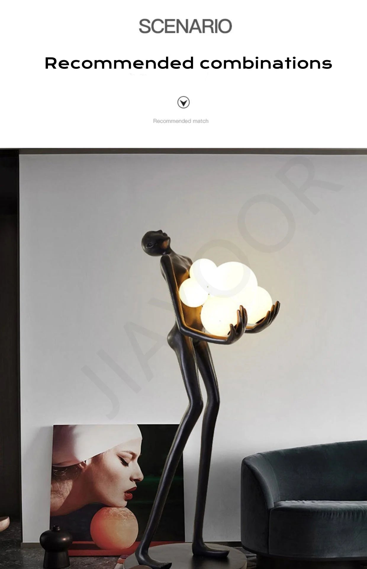 Mandy Nordic Humanoid Floor Lamp Sculpture