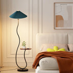 Cream floor lamp for the living room side table for the tea table and pleated bedside standing lamp for the bedroom