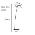 Ring Fishing Floor Lamp Room Decor Golden Long Pole Modern Simple LED Minimalist Light Luxury Designer Vertical Table Lamps