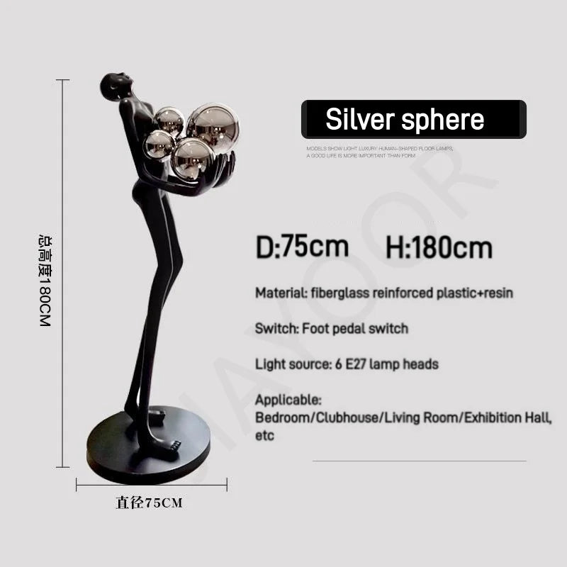 Mandy Nordic Humanoid Floor Lamp Sculpture