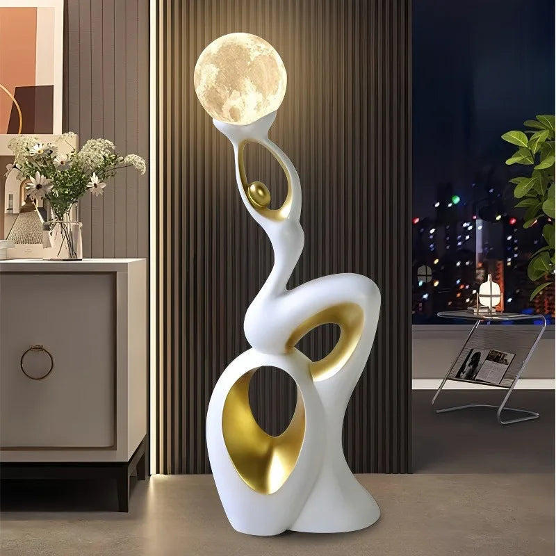 Modern Large-Scale Abstract Art Light Luxury Landing Ornaments Home Living Room Tv Cabinet Decoration Lamp Housewarming Gifts