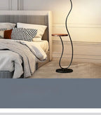 Cream floor lamp for the living room side table for the tea table and pleated bedside standing lamp for the bedroom
