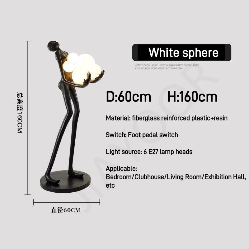 Mandy Nordic Humanoid Floor Lamp Sculpture