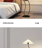 Cream floor lamp for the living room side table for the tea table and pleated bedside standing lamp for the bedroom