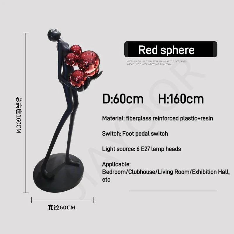 Mandy Nordic Humanoid Floor Lamp Sculpture