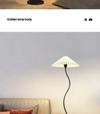 Cream floor lamp for the living room side table for the tea table and pleated bedside standing lamp for the bedroom