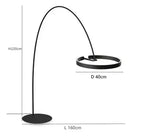 Ring Fishing Floor Lamp Room Decor Golden Long Pole Modern Simple LED Minimalist Light Luxury Designer Vertical Table Lamps