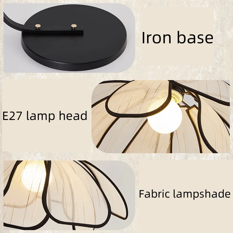 Mandy Wabi Sabi Style Flower Living Room Floor Lamp