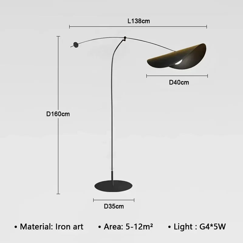 Modern Nordic Minimalism Hat Floor Lamps Homestay Living Room Sofaside Designer Lamp Study Bedroom Home Lighting Decor Fixtures