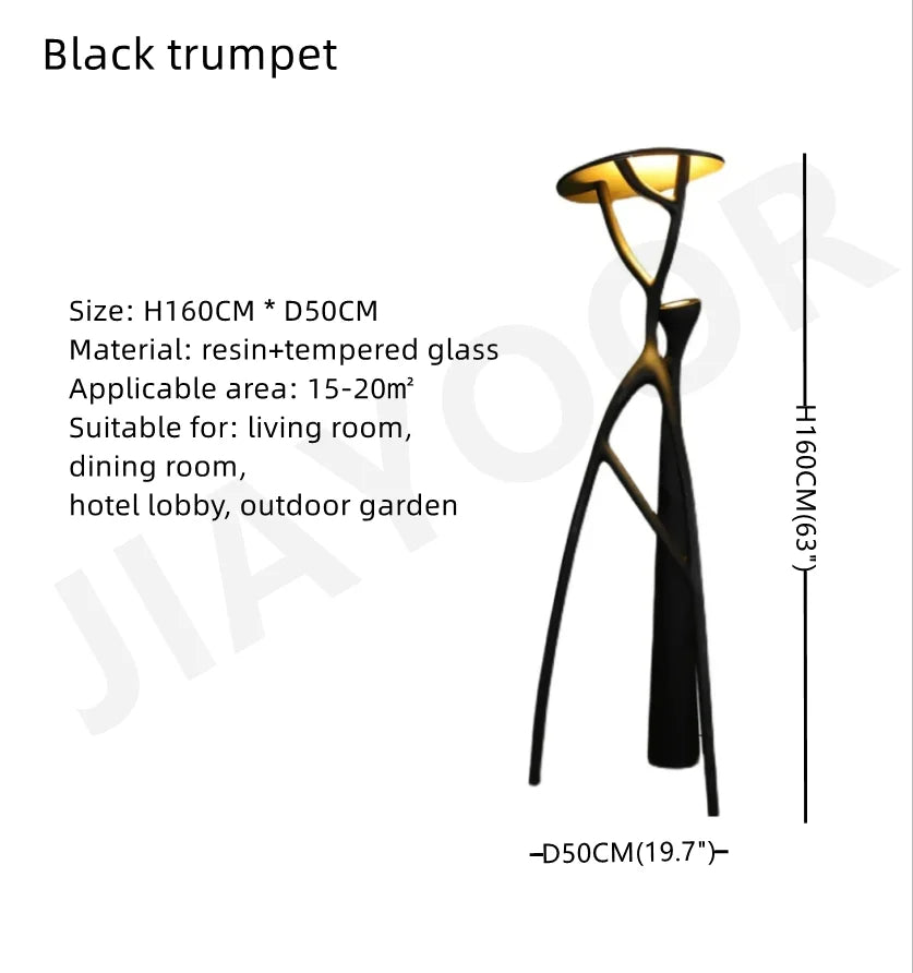 Mandy Nordic Modern Ornament Sculpture Resin Floor Lamp