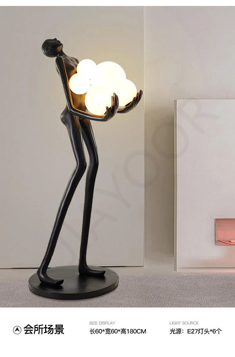 Mandy Nordic Humanoid Floor Lamp Sculpture