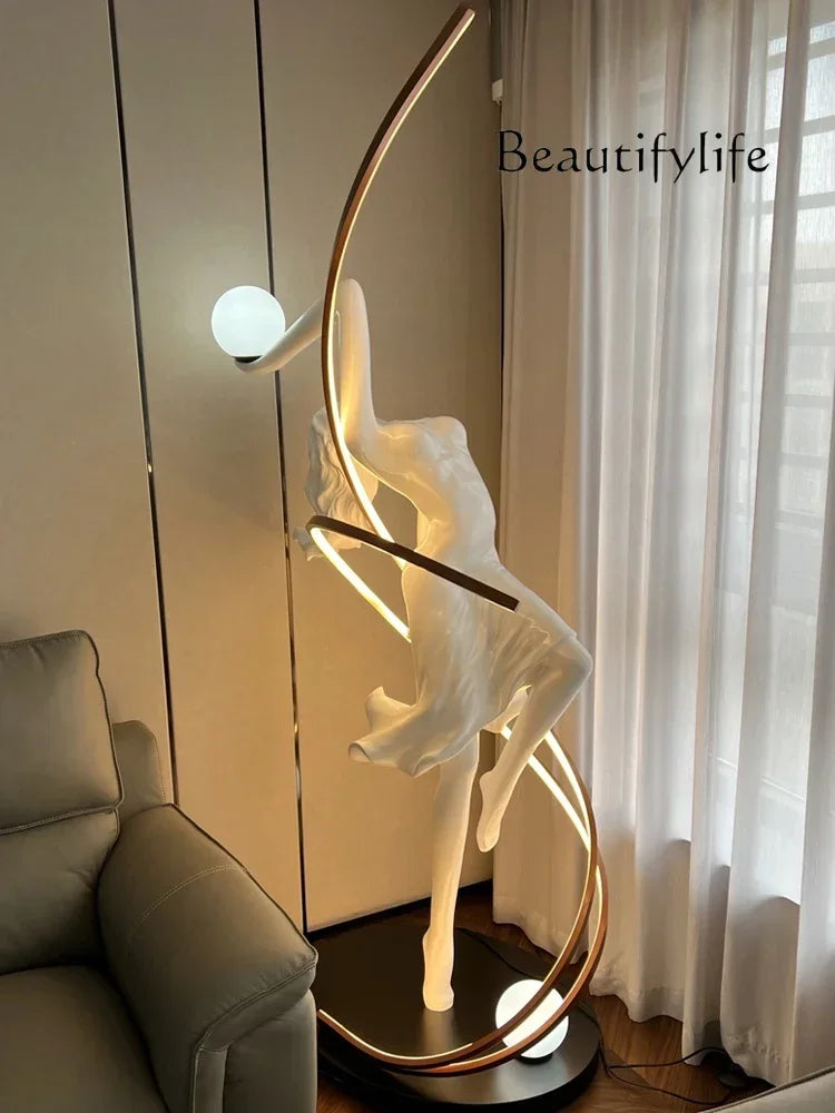New Abstract Sculpture Floor-to-Floor Sales Office Lobby Decoration Dance Muse Art Personality Ornament